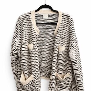 Varley Black and Cream Cardigan
